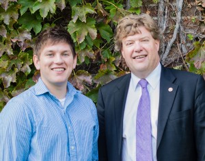 WSU President Scott Olson & Student Senate President Josh Hanson.