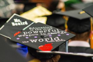 Graduation cap with quote