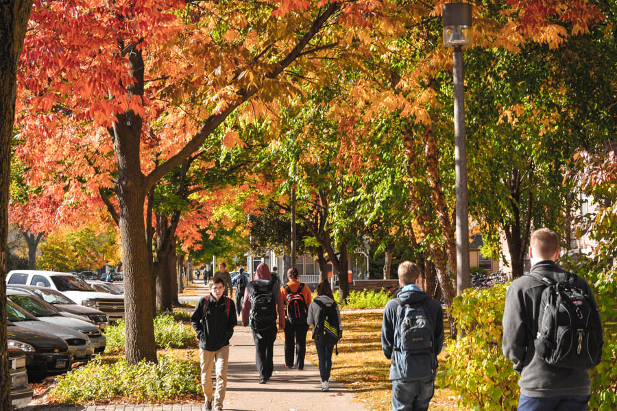 WSU campus during the Fall